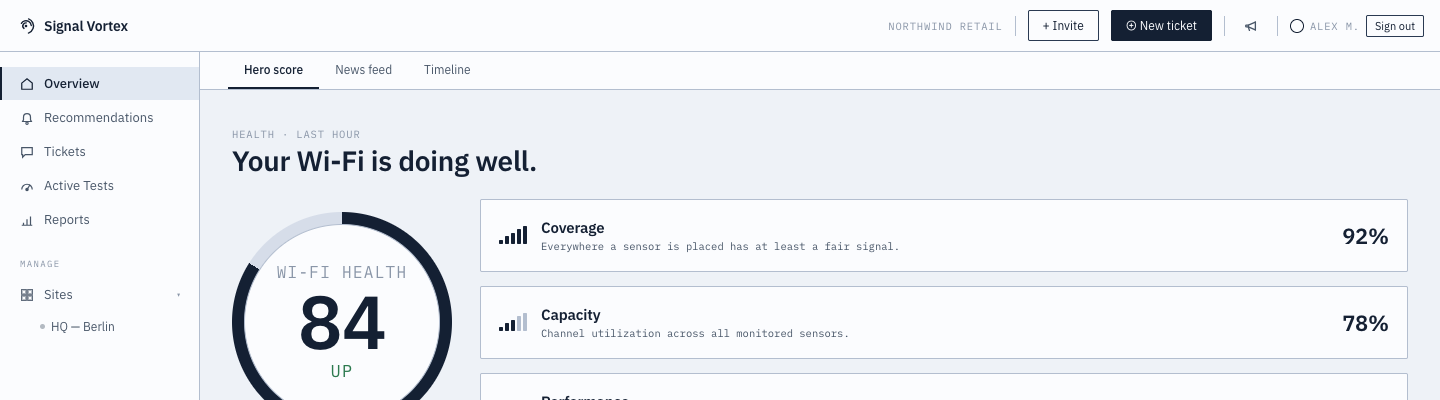Main app navigation